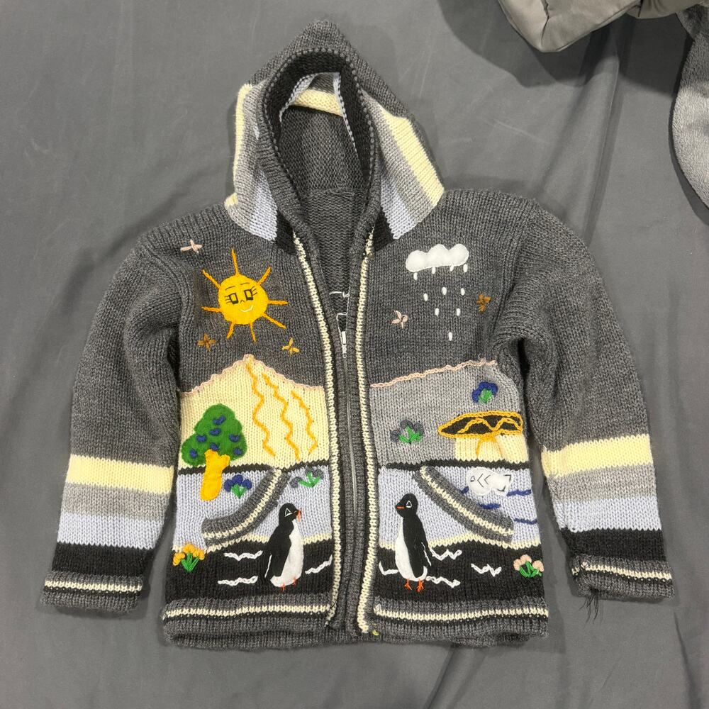 Handmade Kids Knit Hooded Sweater 4T/5T best